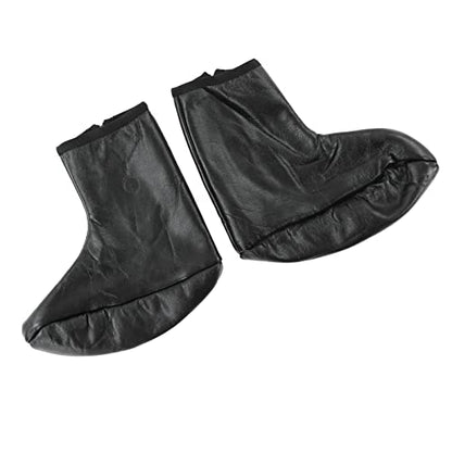 Unisex Fleece Lined Suede Socks for Men and Women Warm PU Leather Socks with Zipper for Winter Sports Camping Worship Size 36-41