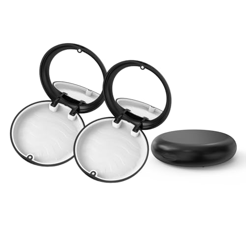 2 Pack Retainer Case with Mirror, Fashion Orthodontic Slim Night Guard Cases, Portable Mouth Guard Storage Case for Travel - color: 2pcs solid Black retainer case