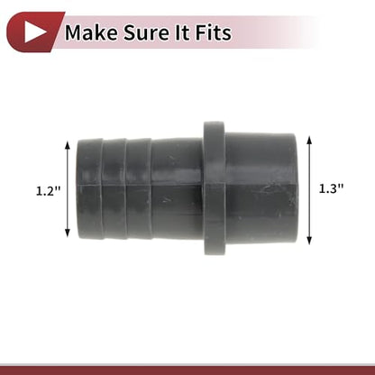 Plastic Hose Barb Fitting 1-1/4" x 1.2" Barb OD Straight Through Pipe Connector Grey 5 Pcs - color: Gray, size: 1-1/4"x 1.2" OD