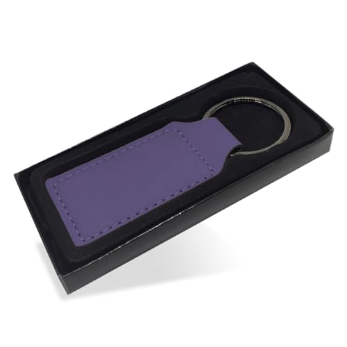 LaserGram Rectangle Keychain, Allah 2, Personalized Engraving Included (Dark Purple) - color: Dark Purple