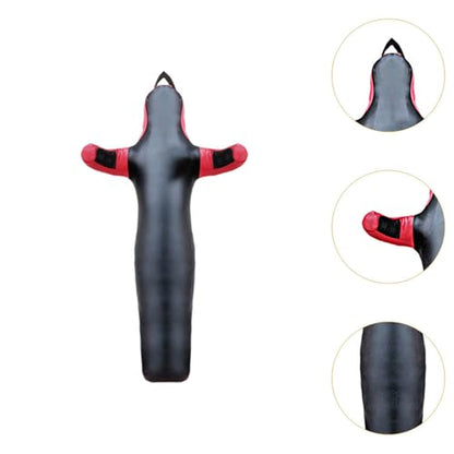 Unfilled Wrestling Dummy Bag for Training and Practice Sessions, PU Leather Grappling Dummy for MMA Boxing Martial Arts, 6 Size Options 47-67 inch