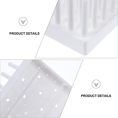 ULTECHNOVO 1pc White Plastic Microcentrifuge Tube Holder Test Tube Dryer Drying Rack for Centerfuge Tubes Laboratory Use