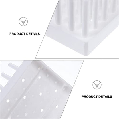 ULTECHNOVO 1pc White Plastic Microcentrifuge Tube Holder Test Tube Dryer Drying Rack for Centerfuge Tubes Laboratory Use
