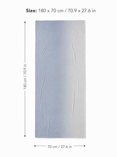 Premium Stretch Cotton Gradient Scarf for Women, Soft Jersey Wrap Shawl, Lightweight Ombre Hijab for Everyday Wear - color: Mctlo2537-lightblue