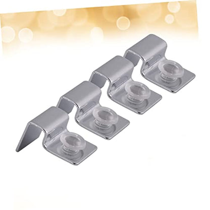 balacoo 2sets Stainless Steel Aquarium Tank Lid Support Clip for Glass Covers Easy Installation Fish Tank Lid Holder Aquarium Accessory 6mm 4pcs*2