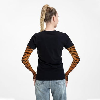 Cooling Arm Sleeves Cover Summer Sun Protection Arm Sleeves For Men Women Baseball Cycling Golf Running - color: Tiger Print 18