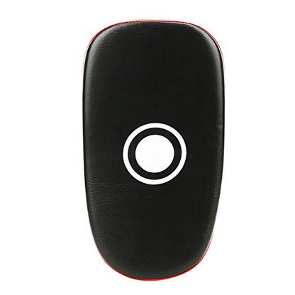 Muay Thai Kick Pad, Curved Shock Absorbing Strike Target for Boxing MMA Training PU Leather Red 36 x 19 x 9 cm 1 Pc