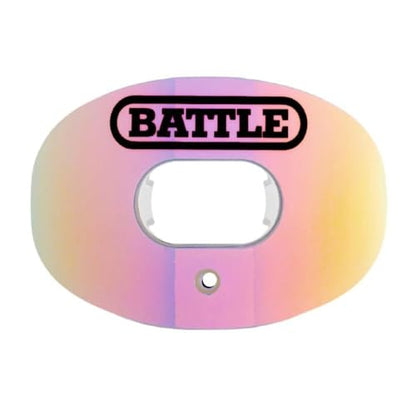 Battle Sports Iridescent Oxygen Football Mouthguard, Chrome Blue/Purple | Maximum protection, Safe secure comfortable fit, Breathable built-in airflow channels, No boil required, Advanced composite - color: Chrome Blue/Purple