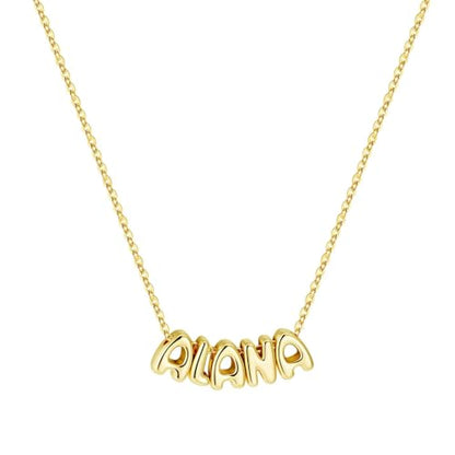 M MOOHAM Mothers Day Gifts - Custom Name Necklace 14K Gold Plated Necklace Personalized Monogram Pendant Name Necklaces for Women Trendy Jewelry Gifts for Women Mom Her Birthday Gifts - style: Alana