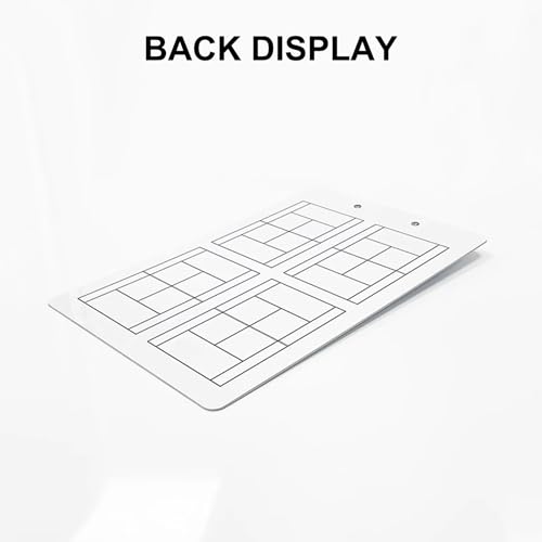 Tennis Marker Board, Non-Magnetic PVC Dry Erase Coaching Board, Tennis Coach's Clipboard, Tennis Tactical Board, Double-Sided, for Tennis Strategy