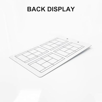 Tennis Marker Board, Non-Magnetic PVC Dry Erase Coaching Board, Tennis Coach's Clipboard, Tennis Tactical Board, Double-Sided, for Tennis Strategy