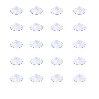 AQUANEAT 20 Packs Suction Cups 0.8 Inch Clear Sucker Pads Without Hook for Glass Home Organization Decoration - size: 0.8 in