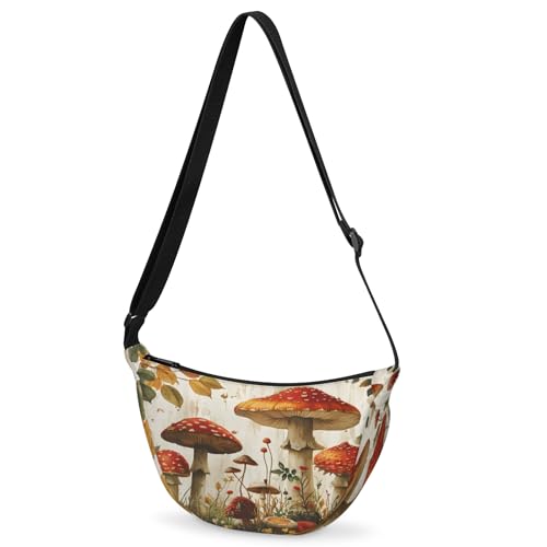 Crossbody Bag for Women Men, Lightweight Small Sling Hobos Dumpling Bag Crescent Purse, Crescent Moon Bag - color: Color S