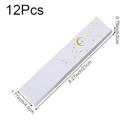 12 Pcs Ramadan Jewellery Gift Box Moon Star Eid Mubarak Jewelry Boxes Bracelet Necklace Chain Packaging Box - color: White