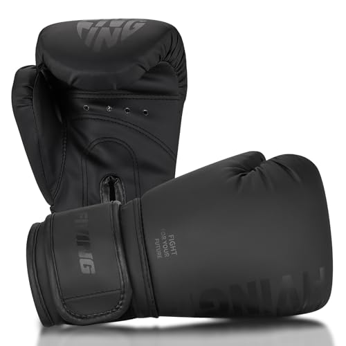 Kids Boxing Gloves, Youth Boxing Training Gloves for Kids Boys and Girls, 4oz & 6oz Fighting Gloves, Punching Bag Kickboxing Thai Mitts MMA Training Sparring Gloves - color: Black, size: 6oz