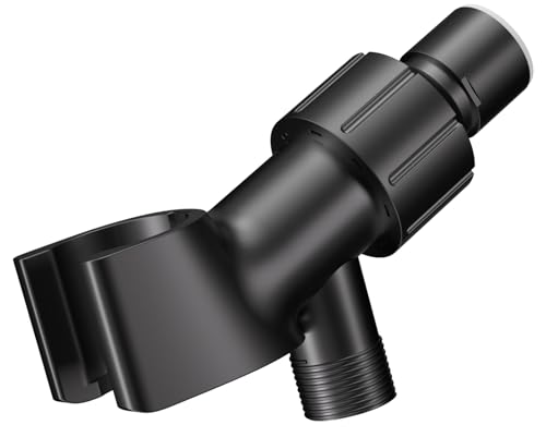 MAYYAYA Brass Ball Handheld Shower Head Holder, 59IN ShowerHead Hose, Black | Premium ABS Bracket, 360 Degree Rotatable Brass Ball, Arm Mount&Hose Connector, Black 1.5m stainless steel shower hose - color: Black