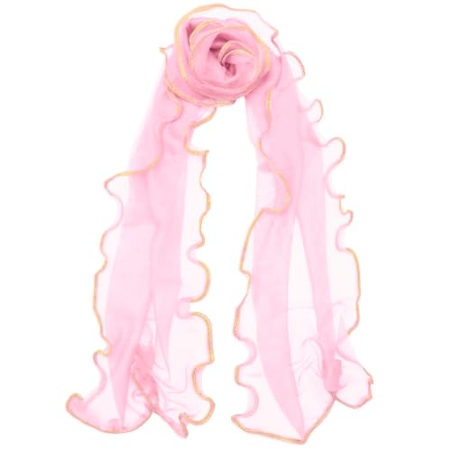 Scarf for Women Lightweight Sheer Shawl Wraps Soft Hair Head Scarf - color: Pink