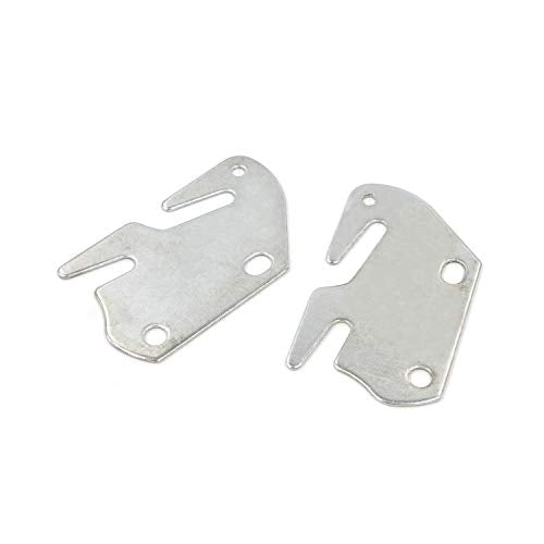 Bitray Wood Bed Plates Rail Hook Plates for Bed Frame Bracket Replacement | 4pcs, Silver丨Iron Nickel-Plated丨3.8x2.3x0.08in丨Rust-Proof Hardware丨with Screws丨for Wooden Bed Frames, Headboards, Footboard - style: 4pcs