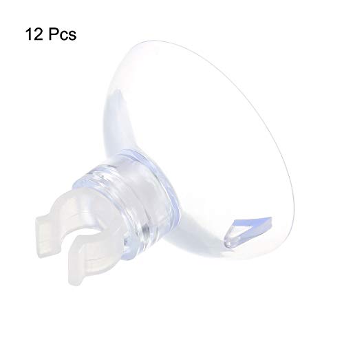 uxcell Aquarium Suction Cup Clips Airline Tube Holders Clamps for Fish Tank Clear 6mm 12Pcs - size: 6mm