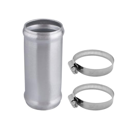 AC PERFORMANCE 1.75" (45mm) OD Aluminum Alloy Hose Joiner Silicone Pipe Connector Bead, 4" Length with 304 SS Clamps - size: 1.75" (45mm)