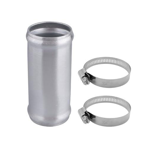 AC PERFORMANCE 1.75" (45mm) OD Aluminum Alloy Hose Joiner Silicone Pipe Connector Bead, 4" Length with 304 SS Clamps - size: 1.75" (45mm)