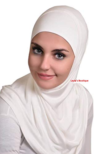 Hijab Al Amira 2 pcs - Al Amira 2 pcs Hijab Underscarf, Bandana - Hijab Accessories - color: Off-white