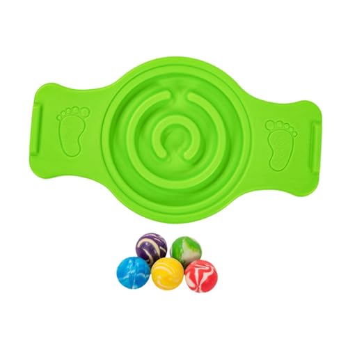 Menolana Balance Board Labyrinth disks Sensory Training Anti Slip Pedals Utility Wobble Stability Board Strength Skiing Kids - color: Green