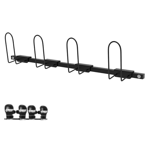 Boxing Gloves Storage Rack & Organizer, Boxing Gloves Display Stand Holder, Boxing Gloves Dryer, Wall Mount Steel Hooks for Kickboxing, Muay Thai, MMA Training Gloves (1-Pcs Set), black