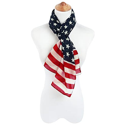 E-Clover Women Soft Floral Print Shawl Chiffon Sheer Scarf - color: 02-flag