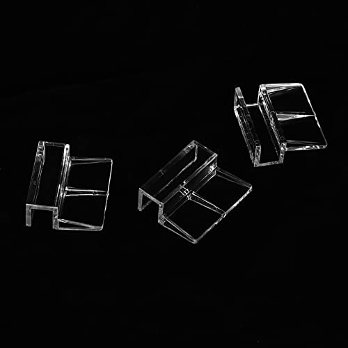 KIMISS 20Pcs Glass Cover Acrylic Clip Holder Support Clamp Accessory for Aquarium Fish 20Pcs Glass Cover (8mm) - size: 8mm