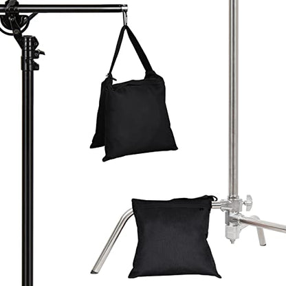 Aimosen 4 Packs Sandbags Weight Bags for Light Stand Photography Video Equipment, Heavy Duty Saddlebag for Backdrop Stand, Photo Tripod, Canopy, Pop up Tent, Umbrella Base, Fishing Chair, Picnic Table - color: Black