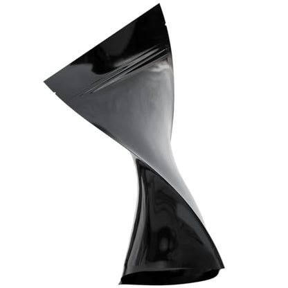 Mylar Style Barrier Bags – Zipper w/Heat Seal – 100 Bags (Gloss Black/Gloss Black, 1/2 Ounce - 5?x8.14?x2.33?) - color: Gloss Black / Gloss Black, size: 5x8.14x2.33 Inch (Pack of 100)