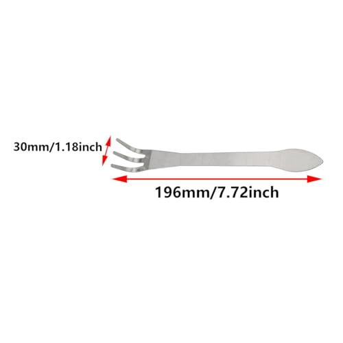 JianLing Stainless Steel Three Prong Root Rake Bonsai Soil Aerator Potted Plant Soil Oxygenator Weed Removal Tool 200mm Silver for Balcony Garden Horticulture Accessories Triple Prong Design
