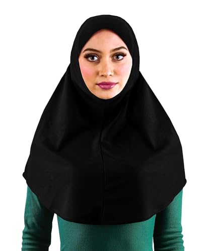 Women's Khimar Hijab Modest Muslim Cover Instant Elastane Elbow Length Easy Pull-on Islamic Headscarf - color: Lilac