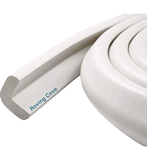 Roving Cove HeftyFit Edge Protector for Baby Proofing (6ft Large Edge Only), Heavy-Duty Soft Furniture Edge Bumper Guards, Desk Edge Cushion, Wall Corner Covers, 3M Adhesive, Oyster White (Off White) - color: Oyster White, size: Large 6 Foot (Pack of 1)