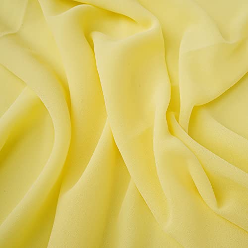YOUR SMILE for Women Lightweight Breathable Solid Color Soft Chiffon Long Fashion Scarves Sun-proof Shawls Wrap - color: Yellow