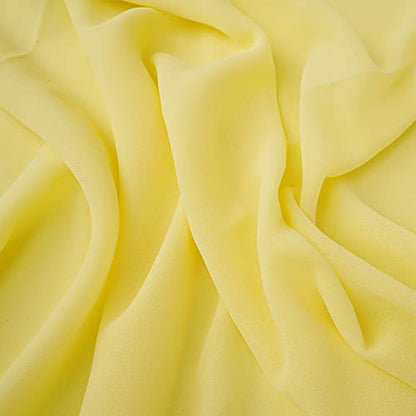 YOUR SMILE for Women Lightweight Breathable Solid Color Soft Chiffon Long Fashion Scarves Sun-proof Shawls Wrap - color: Yellow