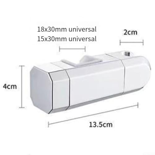 Adjustable Shower Head Holder for Slide Bar, 15-30MM O.D. Rail Head Bracket Holder for Slide Bar Slider Clamp Bathroom Replacement 360 Degree Rotation Sprayer Holder(Silver)
