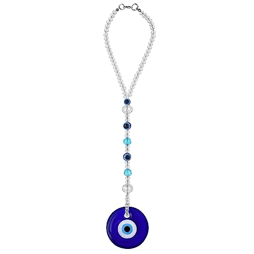 Cobee Evil Eye Car Hanging Ornament - Blue Charm for Rear View Mirror, Beaded Decor Pendant, Amulet for Protection & Blessing (Classic) - color: Classic Evil Eye