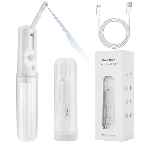 Portable Bidet for Travel, Multi- Bottle Compatible Handheld Bidet, 3 Water Pressure Modes, 180°Adjustable Nozzle, IPX6 Waterproof, White