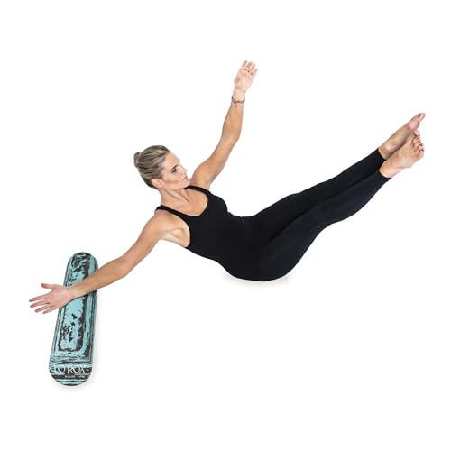 OPTP Lo Rox Foam Roller – Moderately Firm Density, Round, Teal, 36" x 6"