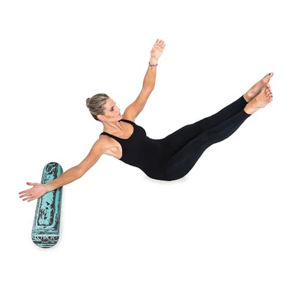 OPTP Lo Rox Foam Roller – Moderately Firm Density, Round, Teal, 36" x 6"