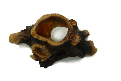 Resin Driftwood Aquarium Decoration, Hollow Stump Hidden cave, Fish Tank Landscape Decoration, Aquarium Accessories 23cm x 12cm