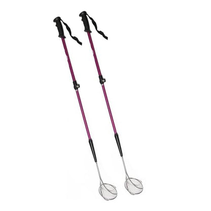 VOS Sand Sifter 2-Pack | Adjustable Handle 21"–33" | Stainless Steel Beach Scoop for Seashells, Shark Teeth & Sea Glass | Lightweight Aluminium, Rust-Resistant – Pink - color: Pink