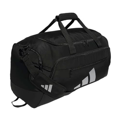 adidas Defender 5 Duffel Bag for Sports, Gym and Travel, Black/Silver Metallic, OSFA - color: Black/Silver Metallic, style: Medium (59l)