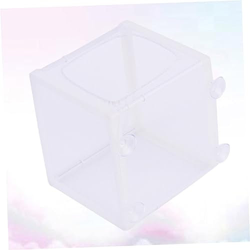 Happyyami Aquarium Net for Baby Fish Fish Breeder Net with Cups Polyester and Plastic Construction for Fish Tank White
