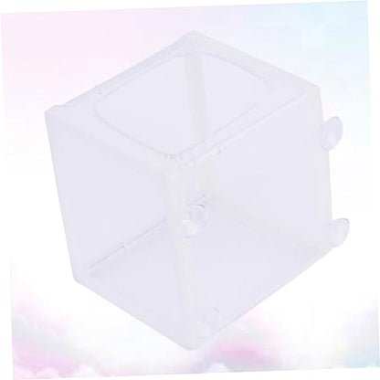 Happyyami Aquarium Net for Baby Fish Fish Breeder Net with Cups Polyester and Plastic Construction for Fish Tank White