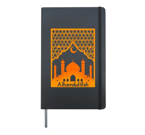 Alhamdulillah | Islamic Religion | Mosque Allah Muslim Hardcover Journal, Black