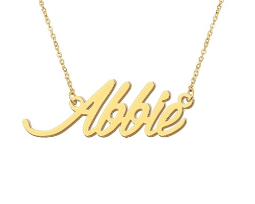 Aoloshow Personalized Name Necklace Custom Any Name Necklaces Jewelry for Womens New Mom Bridesmaid Gift - style: Gold - Abbie