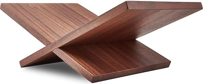 Honygebia Solid Wood Book Stands - Cross Frame Sapele Wooden Book Holder, Open Bookstand for Display and Reading, Suitable for Art, Bible, Cookbook, Easel, Magazine, Textbooks - color: Sapele